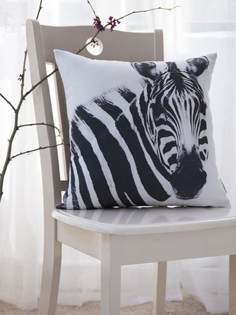 Yksinkertainen rento muoti seeprakuvioinen puuvillainen sohvatyynyn tyynynpäällinen auton tyynynpäällinen