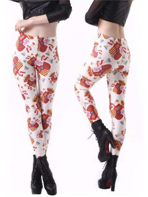 Fashion Cheerleader Women 2014 World Cup Spain Flag Housut Digital Print Leggings