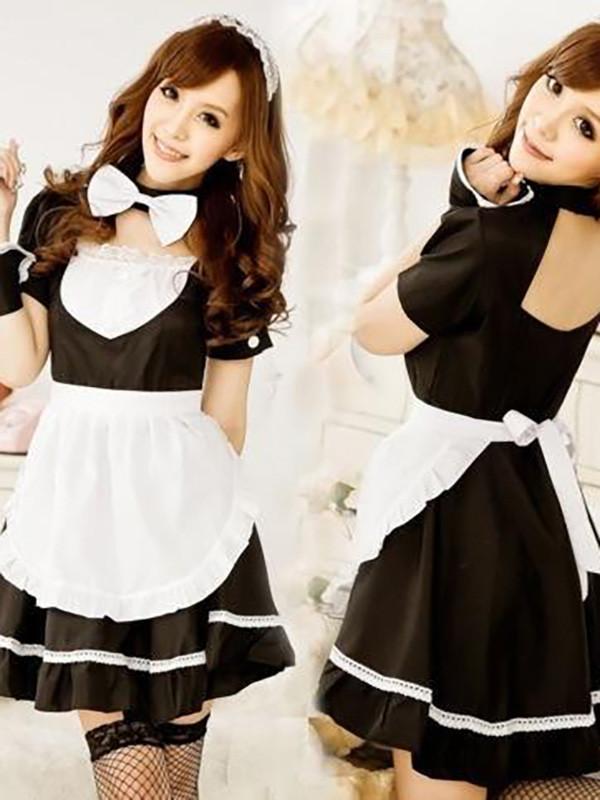 Costumes de femme de chambre française Cosplay Lolita japonais chaud robe Halloween approvisionnement de fête de noël