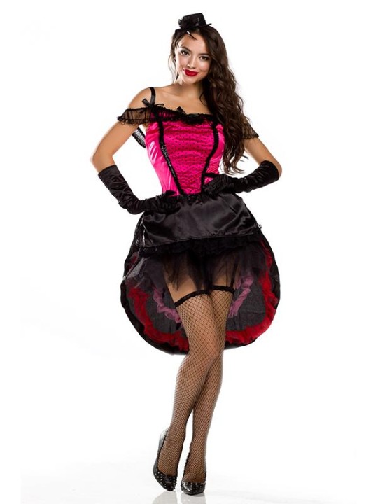 3PCS Highkick Honey Burlesque Cabaret Costume Fancy Party Dress Carnaval