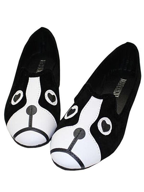 Söt Damskor Rund Toe Flats Flickor Byxskor Plattform