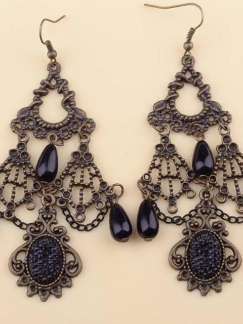 Kvinnor hänge pärlor legering viktoriansk Steampunk stil gotisk lång dinglar örhänge