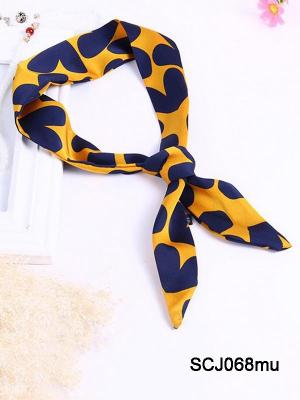 Fashion Sheep / Stripes / Anchors / Heart / Cherry / Owl Print Ornament Short Scarves Silk Square Scarf Pashmina Gift Scarves Multicolor Ladies Bandana