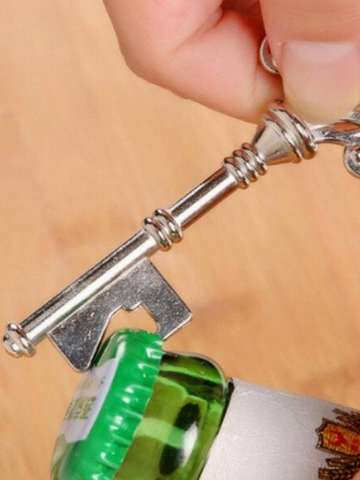 Bottle Openers Key Shape Bottle Opener Steel Alloy Keychain Bottle Opener