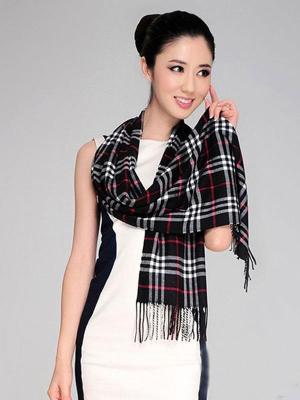 Cashmere Wool Scarves New Autumn Winter Women Scarf Warm Grid Shawl