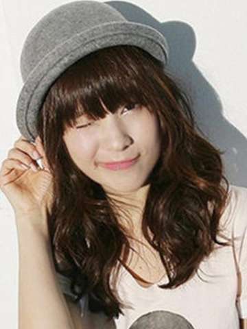 New Korean Winter Dome Hat Woolen Hat Female Cashmere Wool Hat Small Curling British Style Cap