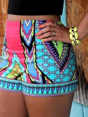 Womens Sexy Vintage Tassel Floral Print Summer Beach Casual Mini Shorts Gym Sport Pants