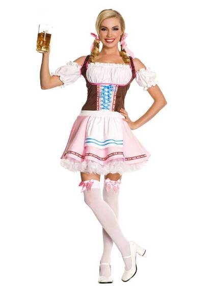 Halloween Beer Festival Maidservant Costumes Uniform Restaurant Nightclub Waiter Suit Cosplay Fetish Costumes