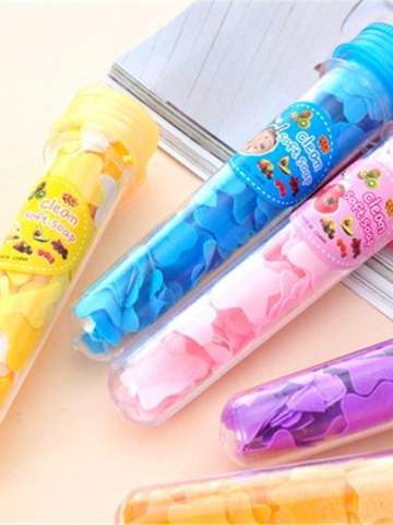 Gift Bath Body Soaps Travel Portable Fragrant Flower Petal Soap Flower Piece Tube Set