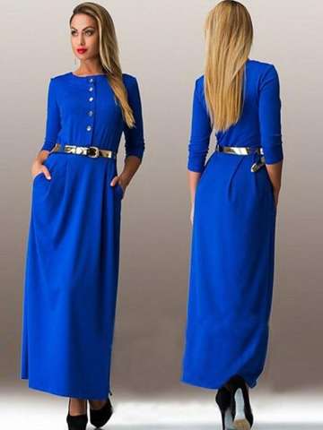 Women's Plus Size Dresses Slim Fit Evening Dress Fall Fashoin Long Sleeve Dress