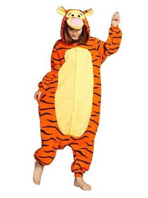 Unisex New Fashion Plus Size Tigger Pattern Pajamas Kigurumi Cosplay Costume Animal Sleepwear