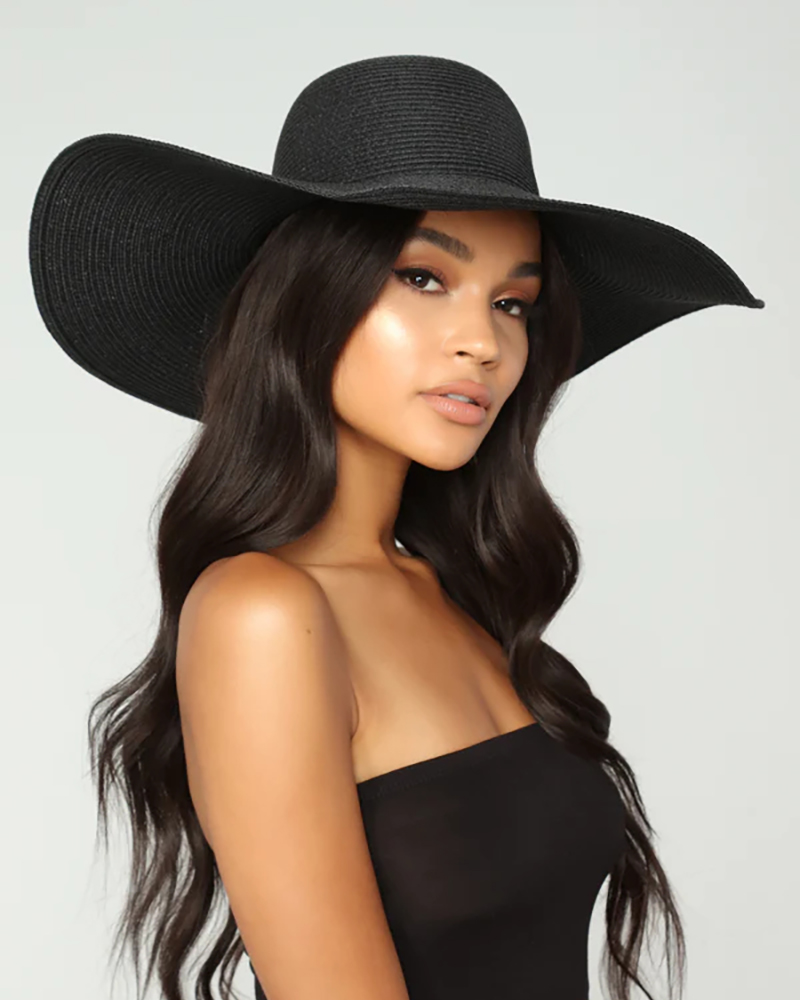 Wide Brim Sun Hat Foldable Packable Floppy Beach Straw Hats