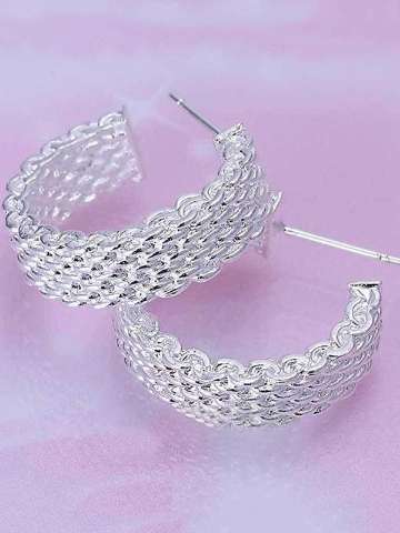 New Korean Fashion Women's Jewelry 925 Sterling Solid Silver Ear Stud Earring