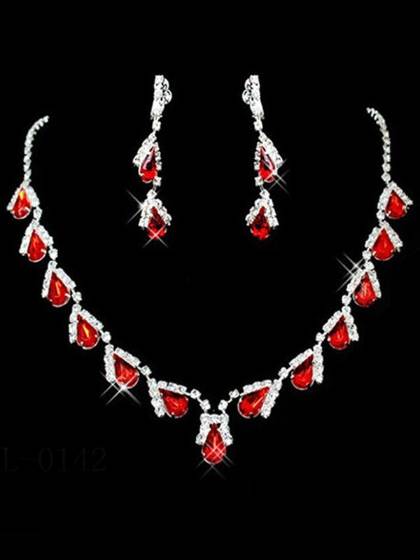 2015 Fashion Elegant Rhinestone Jewelry Sets Necklace Earrings Set Shinning Jewelry Set For Wedding Bride Party