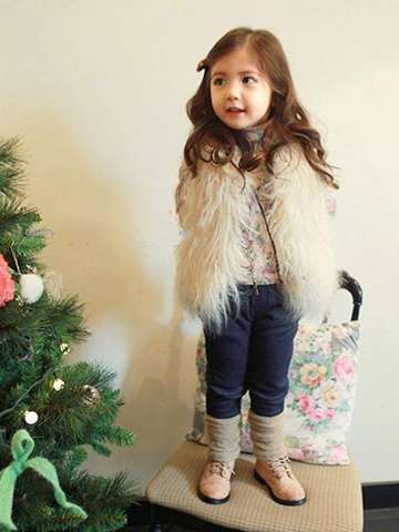 Baby Girls Fall Fashion Furry Faux Fur Body Warmer Long Vest Waistcoat Gilet Sleeveless