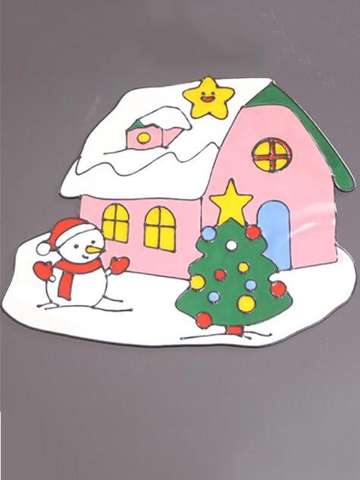 Christmas Gift Adornment Santa Claus Window Sticker Soft Sticker Glazed Tile Stickers