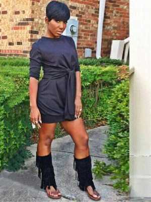 Europe And America Style New Fashion Slim Solid Color Nightclub Dress Casual Dresses With Bowknot