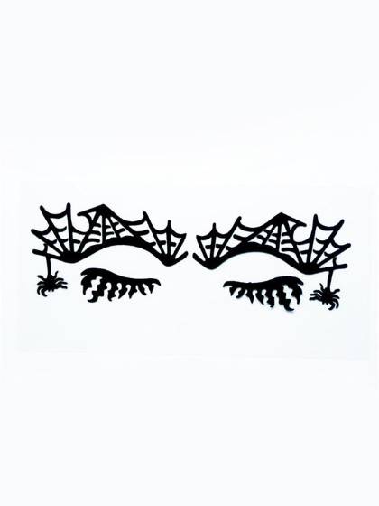 Hollow Out Lace Eyeshadow Sticker Makeup Artistic Spider Cobweb Eye Mask Party Cosmetic Face Tattoo