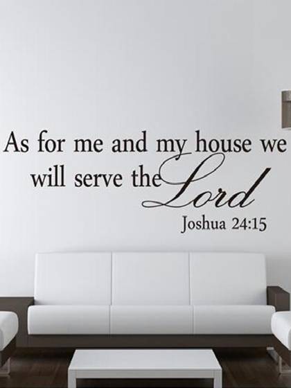 We Will Serve The Lord Monster Wall Paper Decals Removable Vintage kitchen Wall Sticker Home Decoration