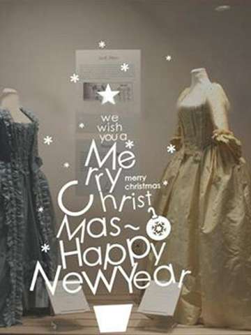 New Year Christmas Gift Adornment Letters Christmas Tree Waterproof Wall Sticker Window Stickers
