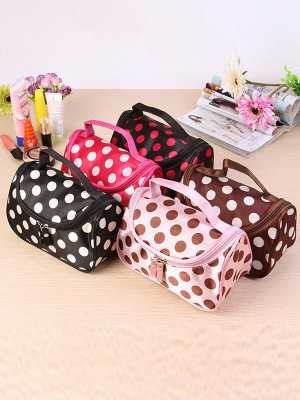 New lovely Heart/Lip/Dot/Strip Moon Shape Housed Cosmetic Bag