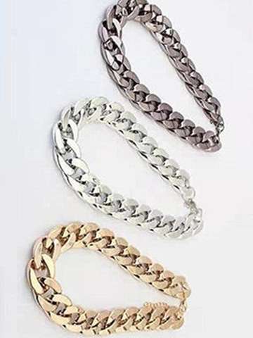Women's Fashion Punk  Style Gold&Silver Chain Bracelet