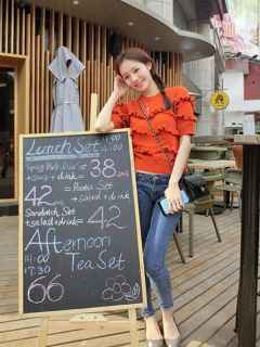 Fall Winter New Fashion Frill Wavy Casual Sweet O-Neck Half Sleeve Warm Knit Sweater