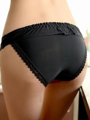 Women's sexy lingerie good quality low waist with double bands with bow temptation for female sexy thong panties