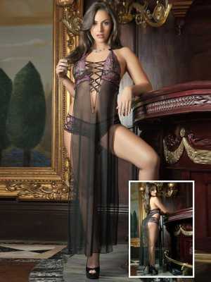 Intimate silk lingerie sexy white long lace strapless hollow out lacing transparent stripper hot lingerie