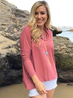 Fall Fashion Women's High-neck T-shirt Long Sleeve Cotton Tops Spit Sweatshirt Pullover