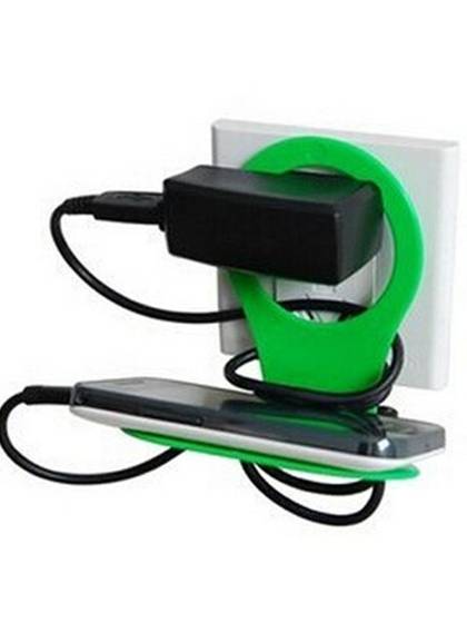 Foldable Wall Charger Adapter Charging Holder Hanger Stand for Hanging Cell Phone Cellphone Mobile MP3 MP4 PDA