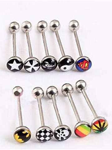Hot wholesale Fashion  Tongue ring Tongue Piercing Nipple Rings Piercing Earrings