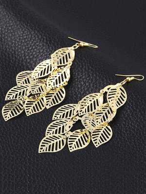 Women Fashion Leaves And Flowers Hollow out Earrings For Women Jewelry