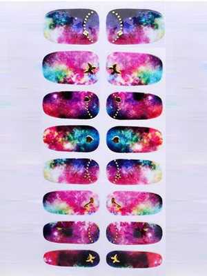 3D Galaxy Heart  Nail Decals Stickers Accessories Nail Polish Stickers Manicure