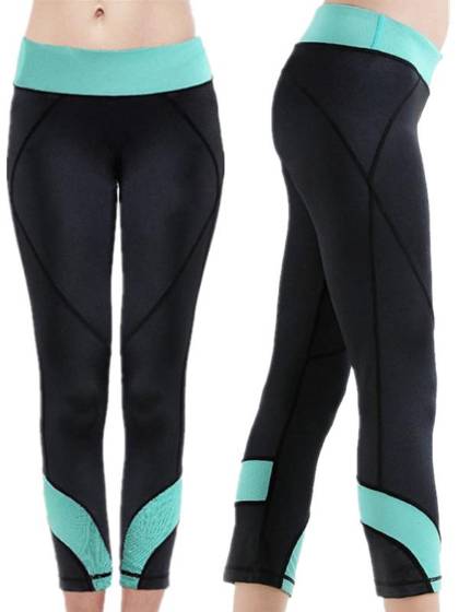 Women'a Casual Work Out Fitness Breathable Gym Yoga Wear Lady's Stretchy Capri Legging