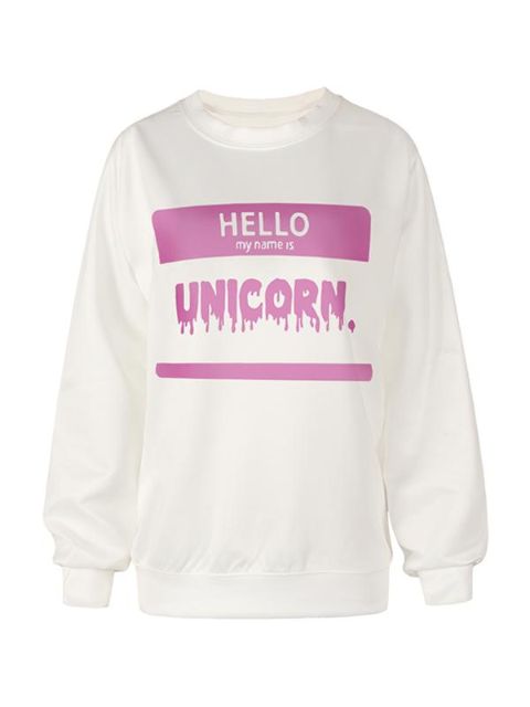 Women Unicorn Beading Hoodies Sweatshirt Pullover Sportswear