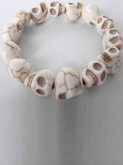 New Fashion Natural Stones Skull Bracelet For Man Or Women