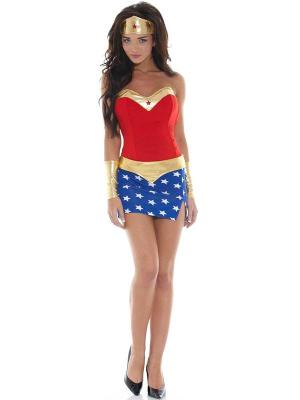 Haloween Wonder Woman Costume Sexy Super Hero Fancy Party Dress Costume Party Cosplay