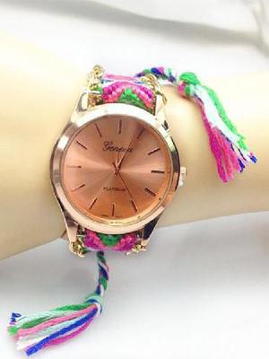 Geneva Watch 2015 Fashion New Hand-woven Rope Bracelet Watch Creative Vintage Casual Watch Woman