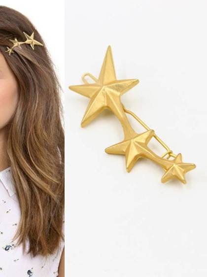 Stylish Gold Star Side Clip Hairpin Headdress Hair Accessories