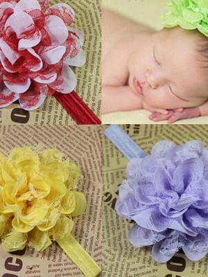 2015 Children Chiffon Fashion Cute Flower Hair Band Baby Girl Hairband baby&kids Hairwear Children Accessories