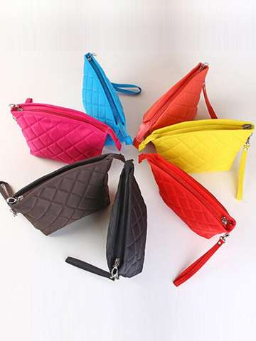 New lovely Simple Casual Solid Color Housed Cosmetic Bag Clutch