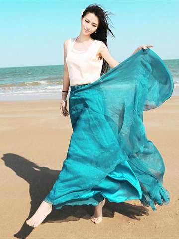 Women Fashion Bohemian Casual Elegant Skirt Maxi Dress Beach Dress