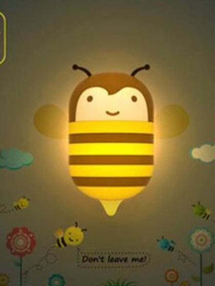 DIY Wall Sticker Wallpaper Children's Bedroom 3D Wall Lamp Light Control Induction Nightlight Home Decor
