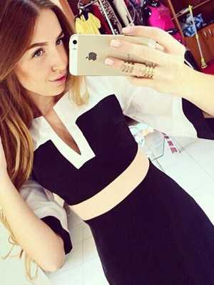 Women's Sexy V-neck Shorts Sleeve Pencil Dress OL Formal Dress