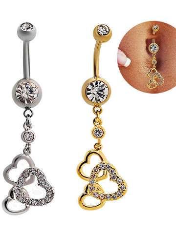Hot Creative Fashion Lovely Heart Navel Buckle Body Piercing Jewelry Accessaries