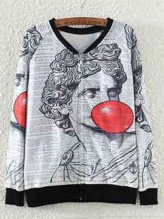 Autumn New Zipper Printing Sweater Apollo Euramerican Zipper Harajuku Hoody Sweatshirt Pullover Cardigan Coat Tops