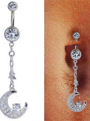 Hot Creative Fashion Moon Navel Buckle Body Piercing Jewelry Accessaries