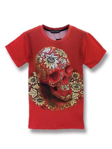 European high-grade 3D digital print women t shirt skull 3d pirate T-shirt clown printing short sleeve shirt