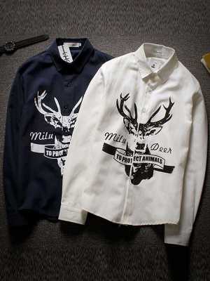 New Fashion Unisex Cotton Long Sleeve Shirt Korean Unisex Hip Hop Casual Unisex Boyfriend Shirts